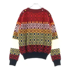 TOGA VIRILIS (トーガ ビリリース) 16AW 総柄 ショルダースナップ加工 ウールニットセーター レッド/イエロー TV62-XN320のサムネイル