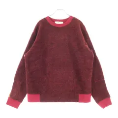 TOGA VIRILIS (トーガ ビリリース) 19AW ウールボア切替 2トーン クルーネックニットセーター レッド/オレンジ TV92-JL344のサムネイル