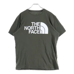 THE NORTH FACE (ザノースフェイス) フロントロゴデザイン クルーネック カットソー 半袖Tシャツ カーキ 721253