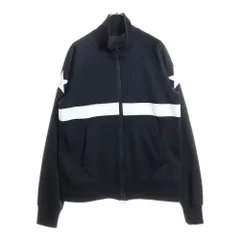 SOPHNET. (ソフネット) ロングスリーブ スターエンブロイダリー ジップアップジャケット ブラック/ホワイト SOPH-189034