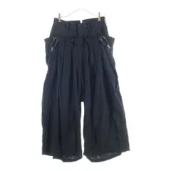 Yohji Yamamoto (ヨウジヤマモト) 22AW デニムコンビネーションデザイン レーヨンキュプラサルエル サスペンダーパンツ ブラック FE-P04-827のサムネイル