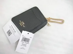 新品未使用　COACH　コーチ　 6303 IMBLK　ジップ カード ケース　レザー　ブラック　小銭れ　フラグメントケース