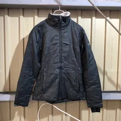 2150 Columbia ダウンジャケット  ブラック XS コロンビア フルジップ ワンポイント 刺繍ロゴ オムニヒート アルミプリント 古着卸 アメリカ仕入