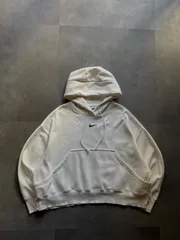 NIKE ナイキ スウッシュ刺繍 プルオーバーパーカー オフホワイト XL