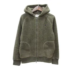 ジムフレックス Gymphlex パーカー ジップアップ ボア 刺繍14 M 茶 ブラウン /MN