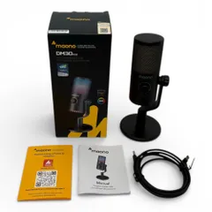 ◆ マオノ MAONO USB コンデンサーマイク DM30 RGB black ゲーミングマイク PC マイク 専用ソフトウェア 1100-3765