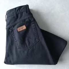 ■古着 Wrangler ユーロラングラー ブラックジーンズ デニムパンツ REGULAR FIT 黒 W30L32【L5698】