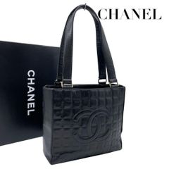 CHANEL ブラック チョコレートバーレザーハンドバッグ希少品 - メルカリ