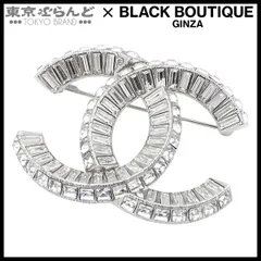シャネル CHANEL ピンブローチ A63085 シルバー メタル ラインストーン ココマーク コスチュームジュエリー B23V レディース 101855957