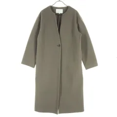 a day in the life アデイインザライフ 長袖 ノーカラーコート 38 ベージュ系 UNITED ARROWS ユナイテッドアローズ レディース 古着