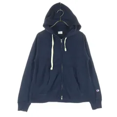 Champion チャンピオン 長袖 ジップパーカー M ネイビー メンズ 古着