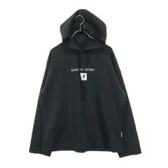 美品 KANGOL SPORT カンゴールスポーツ プリントロゴ 長袖 スウェットパーカー L ブラック レディース 古着