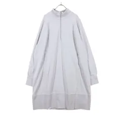 美品 lululemon ルルレモン 長袖 ハーフジップ 膝丈ワンピース 20 パープル レディース 古着