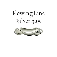 【流れる曲線】シンプル Silver 925 刻印 Vintage Design Ring シルバー ヴィンテージ デザイン リング 18.5号 19号 メンズ ビッグサイズ