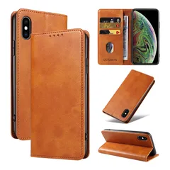【数量限定】xs 用 ケース スタンド機能 iphone iphone x 用 通用手帳ケース】マグネット式 スマホケース カード収納 iphonexs X/XS 用 カバー 耐衝撃 QUEASON【iPhone 落下防止 防塵（カーキ）
