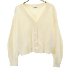 SNIDEL スナイデル 長袖 Vネック ニットカーディガン F ホワイト系 レディース 古着