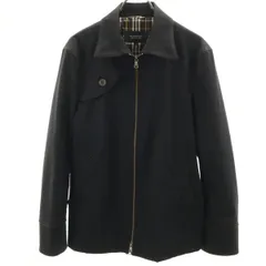 BURBERRY BLACK LABEL バーバリーブラックレーベル ジップジャケット L ブラック 三陽商会 メンズ 古着