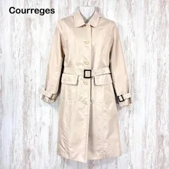 90s Courreges ヴィンテージクレージュ ベルト付き スプリングコート トレンチコート