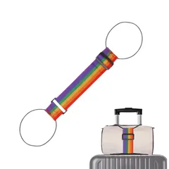 スーツケースベルト 荷物固定ベルト 旅行便利グッズ キャリーケース キャリーバッグ バンド ベルト 旅行用品 バッグとめるベルト 荷物 固定ベルト (レインボー) [レインボー]
