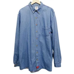 Dickies ディッキーズ デニムシャツ サイズ2XLインディゴブルー コットン100% メキシコ製 アメカジ ボタンダウン 大きめサイズ 古着