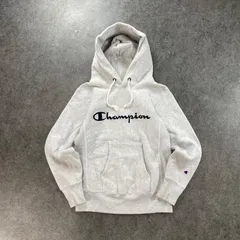 単色タグ 青単 Champion Reverse Weave Hoodie チャンピオン リバースウィーブ 復刻 スウェット パーカー フーディー プルオーバー ロゴ刺繍 グレー×ブラック C3-L107