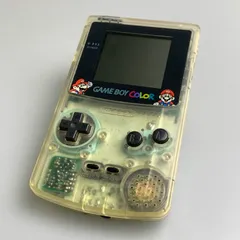【中古品】 GBC本体 ゲームボーイカラー 本体 JUSCOオリジナルマリオバージョン クリア 任天堂 レトロハード 【023-260308-SH-17-min】