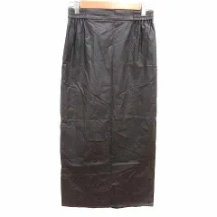 ガリャルダガランテ GALLARDAGALANTE タイトスカート ロング フェイクレザー 1 S こげ茶 ダークブラウン /YK