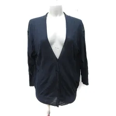 マッキントッシュフィロソフィー MACKINTOSH PHILOSOPHY カーディガン カットソー 七分袖 38 M 紺 ネイビー /YI