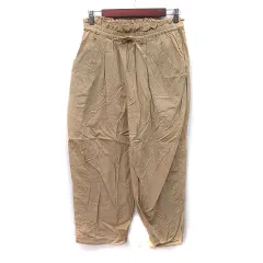 サマンサモスモス SM2 テーパードパンツ 麻混 リネン混 F ベージュ /YI