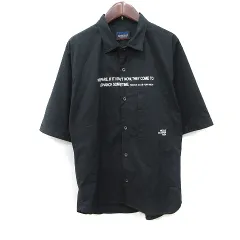 ニコルクラブフォーメン NICOLE CLUB FOR MEN シャツ 半袖 48 XL 黒 ブラック /YI