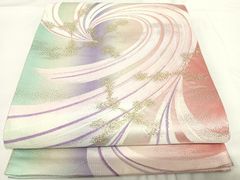 正絹六通柄袋帯‼️豪華鳳凰牡丹菊煌びやか 金銀糸刺繍華やか華麗な逸品 