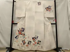 平和屋着物■訪問着　刺繍　色紙花文　暈し染め　金彩　正絹　逸品　未使用　AABG6735stのサムネイル