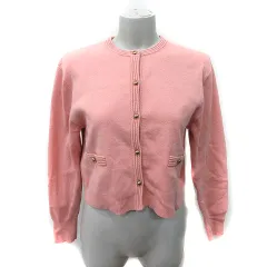 アプワイザーリッシェ Apuweiser-riche カーディガン ニット 長袖 2 M サーモンピンク /YI
