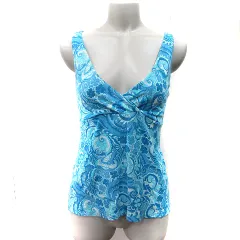 セオリー Theory カットソー ノースリーブ 総柄 2 M 水色 /YI