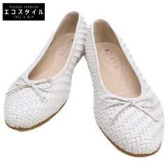 Diana ダイアナ 【美品】WELL FIT ウェルフィット レザー メッシュ リボン フラットパンプス 22 EE