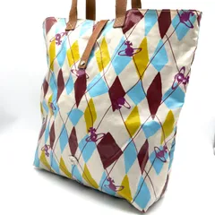 Vivienne Westwood ヴィヴィアン・ウエストウッド アーガイル柄 トートバッグ マルチカラー 大容量 ユニセックス メンズ レディース