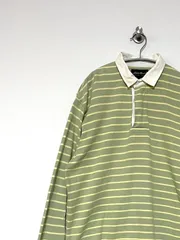 【Eddie Bauer】00s L/S ボーダーラガーシャツ M エディーバウアー 古着