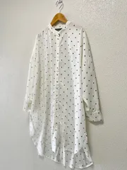 mizuiro ind ミズイロインドドットスタンドカラーシャツワンピース 2023SS / 日本製 / made in JAPAN 定価1.9万
