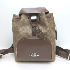 Dz442831 コーチ リュック・デイパック ペース ラージ バックパック シグネチャー CZ984 ブラウン レディース COACH 中古美品
