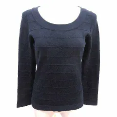 イネド INED ニット カットソー 長袖 9 M 紺 ネイビー /YK