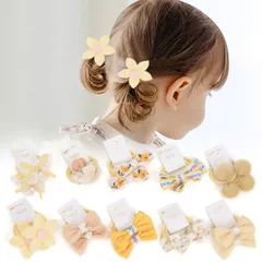 ヘアゴム ベビー ヘアゴム 子供 髪留め キッズ おしゃれ 髪飾り ヘアアクセサリー 20本セット カラフル リボン 入学 お祝い こども 誕生日プレゼント (キイロ)