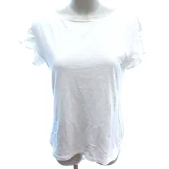 セオリーリュクス theory luxe カットソー ボートネック 麻混 リネン混 半袖 38 M アイボリー 白 ホワイト /AU