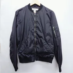 H&M エイチアンドエム MA-1タイプ ジャケット サイズM 黒 ポリエステル ミャンマー製 ミリタリー アメカジ 短丈 古着のサムネイル
