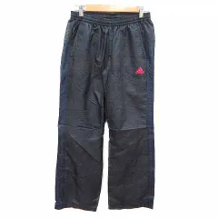 アディダス adidas スポーツウェア パンツ ライン M 黒 ブラック /YK