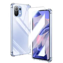 対応 Xiaomi Mi 11 Lite 5G ケース クリア ケース Xiaomi Mi 11Lite 5G カバー TPU 保護ケース カバー背面 + Xiaomi Mi 11Lite 5G ガラスフィルム Xiaomi Mi 11 Lite 5G フ 0