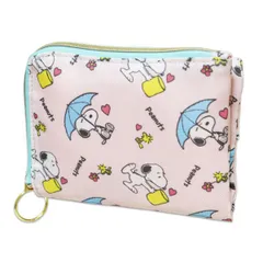 【ピンク】 マスクケース 抗菌 折りたたみ スヌーピー (ES355) マスクポーチ コスメポーチ 小物入れ 持ち運び 携帯用 おしゃれ かわいい 女の子 キッズ 子供