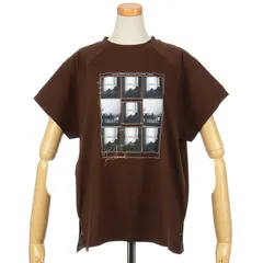 vingtrois ヴァントロワ ラグラン tシャツ レディース 半袖 綿 100% 50代 40代 30代 プリント おしゃれ 春 夏 秋 コットン ブラウン フォトアートのサムネイル