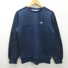 d■80-90s■アディダス/adidas スウェット トレーナー【M】紺/MENS/116【中古】