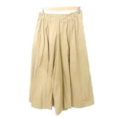 グローバルワーク GLOBAL WORK ワイド パンツ 無地 ウエストゴム 薄手 Mサイズ ベージュ