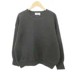 チャオパニック ティピー CIAOPANIC TYPY タグ付き ニット トレーナー 無地 クルーネック 薄手 フリーサイズ グレー ■GY61